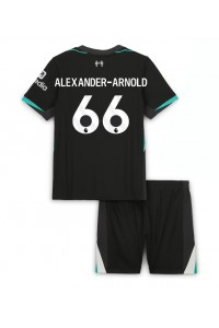 Fotbalové Dres Liverpool Alexander-Arnold #66 Dětské Venkovní Oblečení 2024-25 Krátký Rukáv (+ trenýrky)